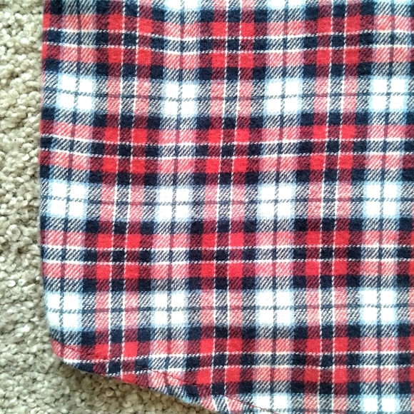 NWT S Chaps Red Brushed Flannel Button Up Shirt - Picture 8 of 11